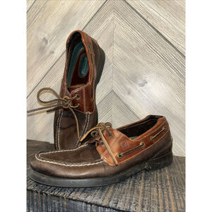 Sperry Top Sider Men’s 10 Two Toned Leather Boat Shoes